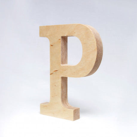 P dřevěné písmeno