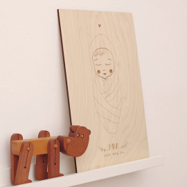 BIRTH / personalizovaný dřevěný obraz